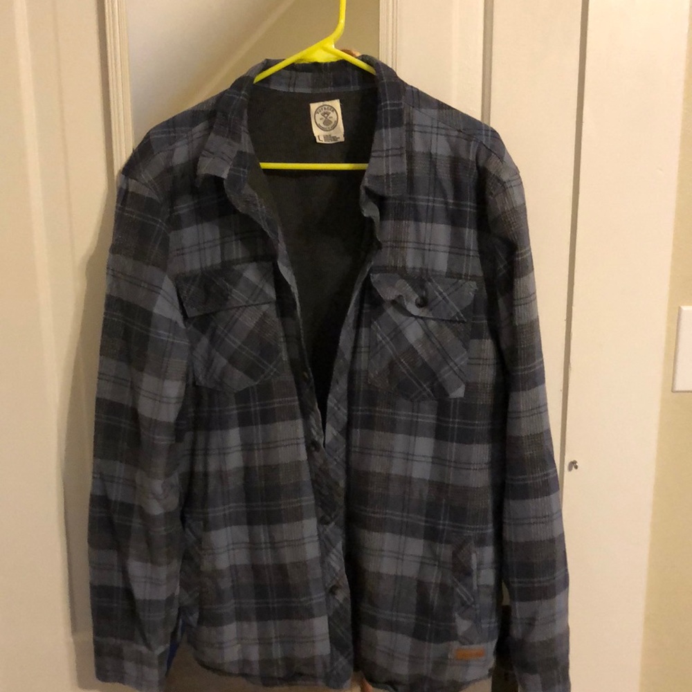 Voyager outdoor thermal button down shirt.